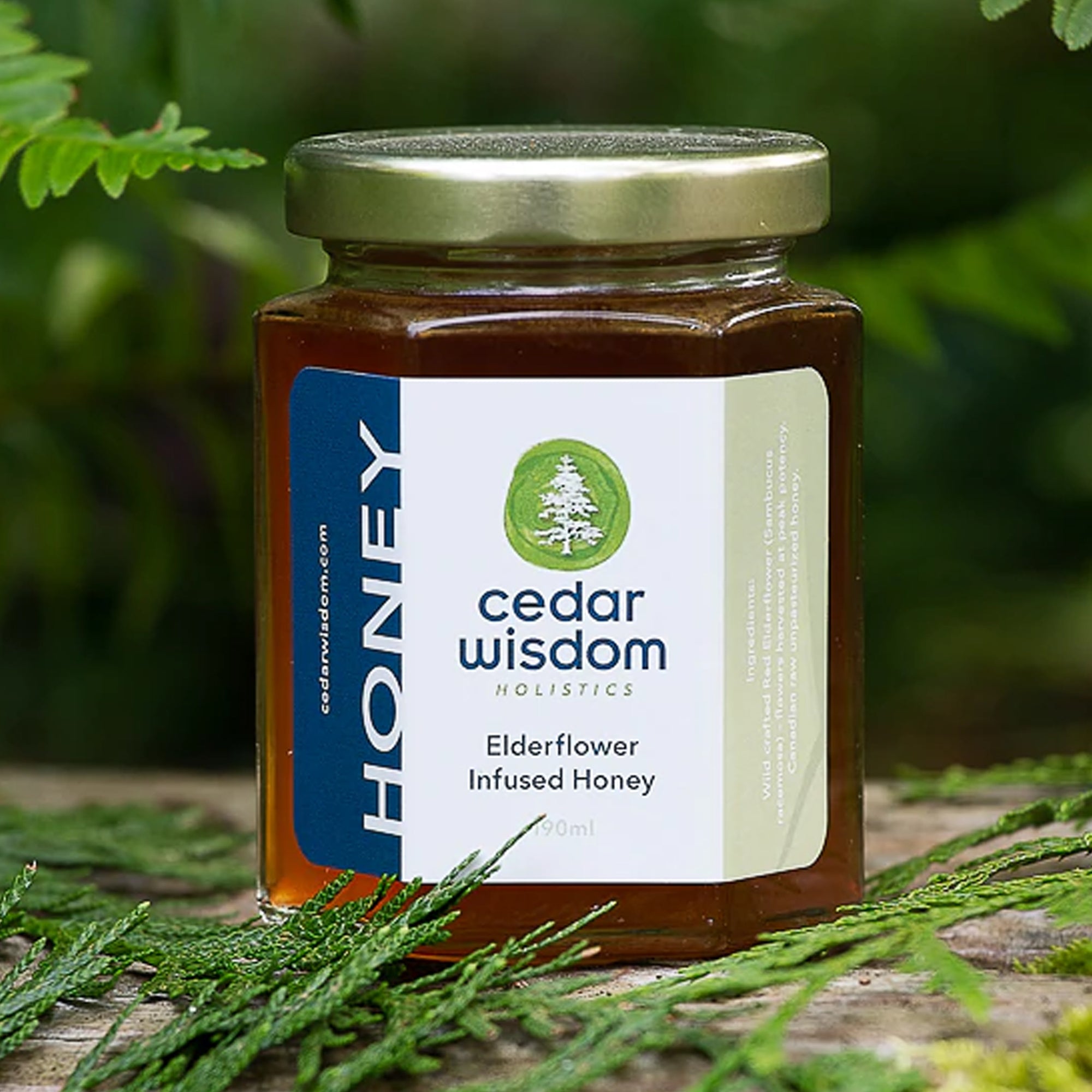 Red Elderflower Infused Honey Herbal Syrup For Sore Throat & Cold 190 ml